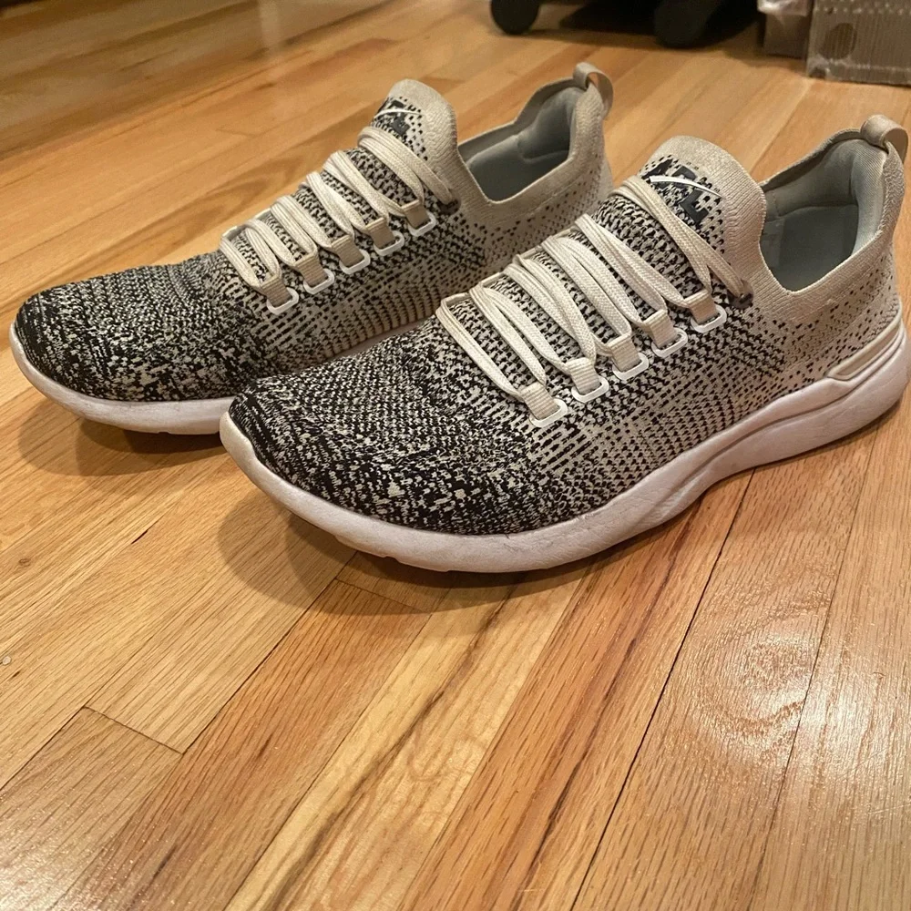 APL TechLoom Knit Sneakers in Black and Cream